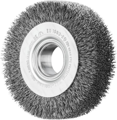 PFERD WHEEL BRUSH W/ARBOR HOLE CRIMPED STEEL RBU 10028/14.0 ST 0.30 SG